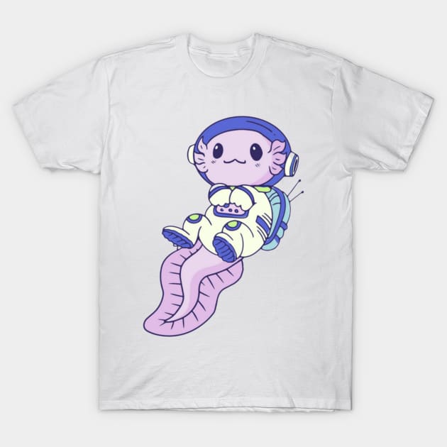 Astronaut Axolotl T-Shirt by Digital-Zoo